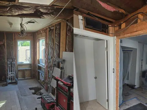 Bathroom remodel opened to studs with tub and exposed framing for index in Stanton for thumb loc north stanton 001