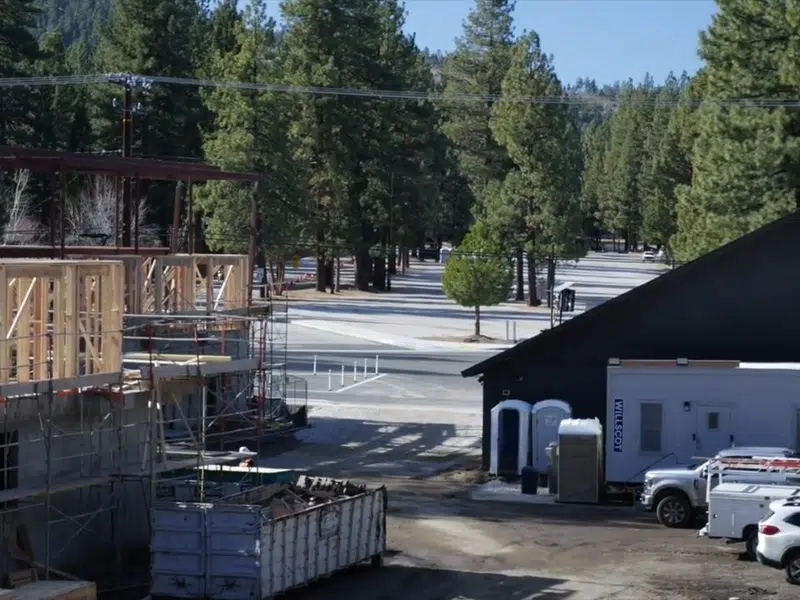 Commercial building exterior with service area for about page in Stanton
