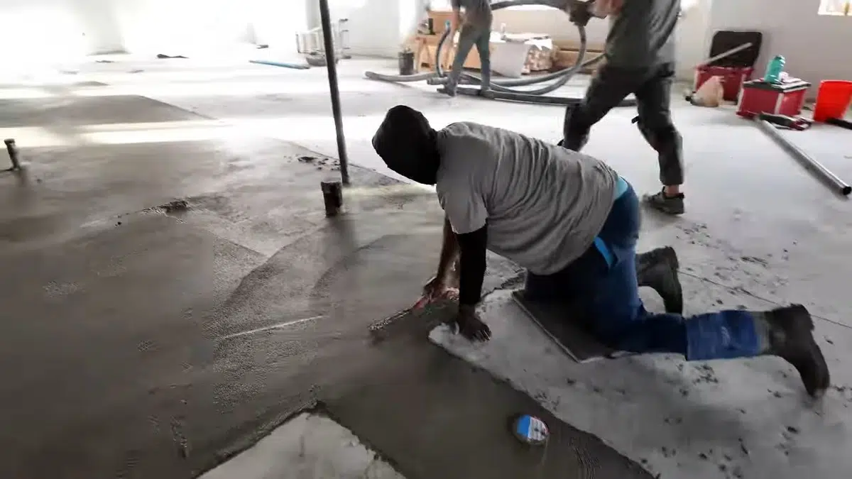 Commercial build-out floor with plumbing rough-in layout for fountain valley in Fountain Valley