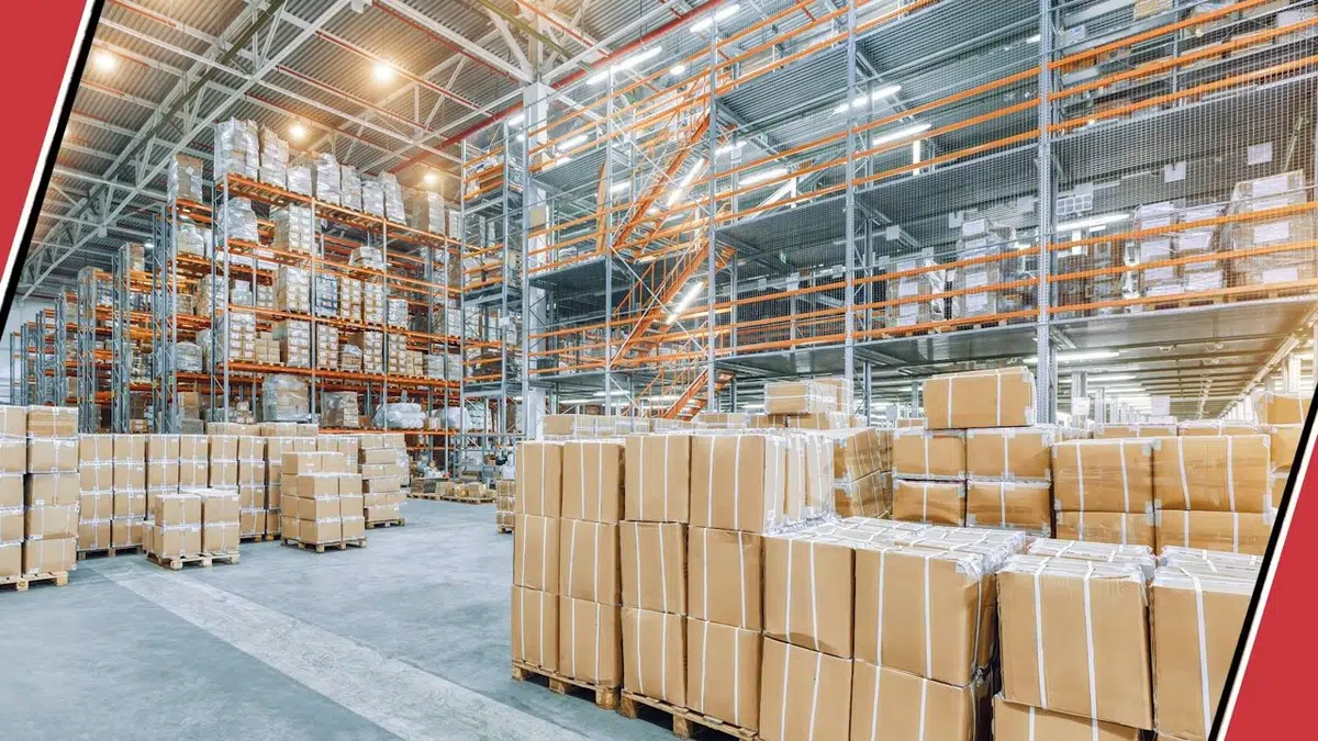 Warehouse interior with exposed overhead plumbing work for garden grove in Garden Grove