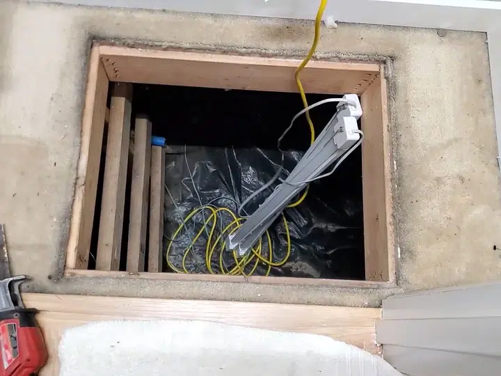 Drain cleaning equipment and line access point for commercial plumbing in Stanton