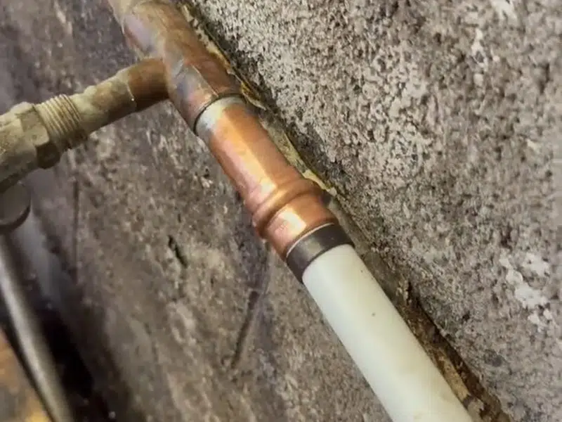 Exposed copper and pvc water line repair in utility area for garden grove in Garden Grove