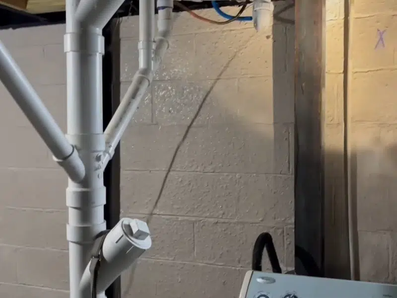 Water supply line repair with exposed pipe access for water line repair replacement in Stanton